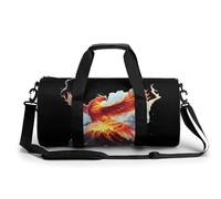 Fire Phoenixes Volcanoes Eruption Gym Duffel Bag Sports Shoulder Backpack Travel Weekender Handbag for Men Women