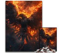 Fire PhoenixJigsaws 1000 Pieces for Adults Puzzles for Adults Perfect for Christmas Halloween Easter New Year 1000 PCS(38x26cm)