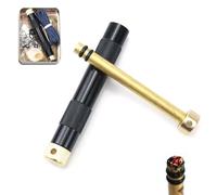 Fire Piston Fire Starter,Emergency Lightweight Compression Fire Starter Piston,Portable Compression Tube for Outdoor Camping Hiking, Hunting,Aluminum Alloy Brass Ignition Starting Tool(Black suit)