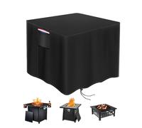 Fire Pit, 28x28x25in Square Firepit For GasFire Table Waterproof Patio Furniture Covers 420D Square Garden Furniture Covers Waterproof Anti-UV Outdoor Garden Table Rectangular