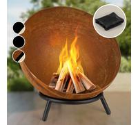 Fire Pit BBQ Patio Heater Fire Bowl Garden Outdoor Round Grill Log Burner 60 cm