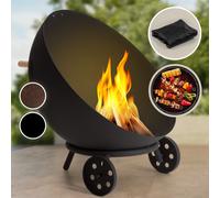Fire Pit BBQ Patio Heater Fire Pit Bowl 66cm Garden Outdoor Grill Camping Black