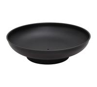 Fire Pit Black Powder Coated Steel 57cm Dia x16cm High Large Garden Outdoor Bowl