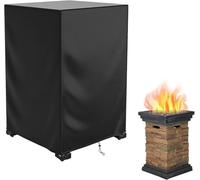 Fire Pit Cover, Firepit Cover Square Waterproof Brazier Cover High Durability Gas Outdoor Courtyard Fireplace Windproof/fade Proof/dust(112x112x61cm)