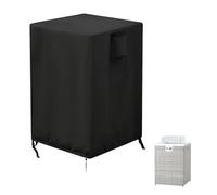 Fire Pit Cover - Onlyme Fire Table Cover Square, 420D Oxford Outdoor Propane Firepit Covers Waterproof with drawstring for Gas Firepit Column and Fire Bowl - 55x55x89cm