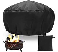 Fire Pit Cover, Outdoor Fire Bowl Cover Waterproof Heavy Duty Oxford Fabric with Thick PVC Coating, Adjustable Drawstring (80 * 65cm)
