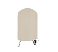 Fire Pit Cover Round Oxford Cloth Beige Round BBQ Grill Cover,Outdoor Fire Pit Stove Oven Hood, Rain Gas Covers(62x105cm)