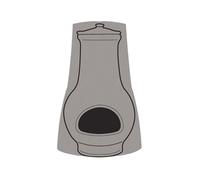 Fire Pit Cover Round Patio Chiminea Cover Waterproof Protective Chimney Fire Pit Furnace Weatherproof For Veranda Outdoor Garden Stove(48x84x21cm)