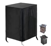 Fire Pit Cover Square 21x21x35inch Firepit Covers Square Waterproof UV Protection Firepit Cover with Drawstring and Buckles Handled Ventilated Fire Pit Accessories Fire Pit Table Cover