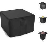 Fire Pit Cover Square for Fire Pit 28-32 Inch,Waterproof Outdoor Square Fire Pit Covers,Full Coverage Patio Firepit Covers Square Heavy Duty 420D Oxford Fabric Outdoor Fireplace