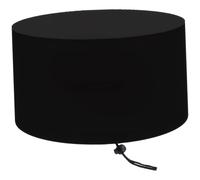 Fire Pit Cover Waterproof Heavy Duty with Drawstring for Outdoor Grill Owners and Backyard Patio Users Made of 420D Cloth Secure Fit (Black, 112x61 cm)