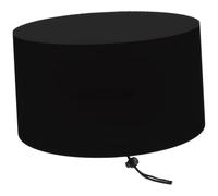 Fire Pit Cover Waterproof Heavy Duty with Drawstring for Outdoor Grill Owners and Backyard Patio Users Made of 420D Cloth Secure Fit (Black, 92x51 cm)