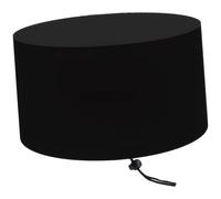 Fire Pit Cover Waterproof Heavy Duty with Drawstring for Outdoor Grill Owners and Backyard Patio Users Made of 420D Cloth Secure Fit (Black, 127x61 cm)