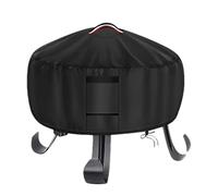 Fire Pit Cover - Waterproof Oxford Shield, Fade Resistant Outdoor Wrap | Heavy Duty Protective Round Shelter Rain Dust Block Feature, Patio Fireplace Guard Stove Oven Backyard Garden Use