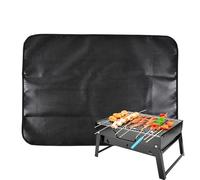 Fire Pit Mat - Double-Sided Fire Resistant Mat | Reversible • Heat-Resistant Silicone | Waterproof Protective Pad for Deck Picnic Outdoor Dining, Barbecue Camping Use Balcony Floor