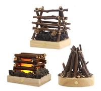 Fire Pit Night Lamp - Touch Sensor Flame Light, Flame Table Decorative Lamp, Adjustable Mode Ambient Lighting, Simulated Burning Log Display Holiday Party Celebration | Indoor Outdoor Decorative
