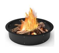Fire Pit, Outdoor Fire Pit Ring Liner 40-Inch Outer/36-Inch Inner Diameter, Heavy Duty Solid Metal Steel Round Firepit Rim Insert Add More Fun