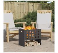 Fire Pit Steel Portable Outdoor Cover Modern Balcony Heating Solution vidaXL