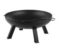 Beliani Fire Pit Sempu Metal Black, Black