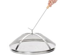 Fire Pit Spark Cover Compatible with Solo Stove Bonfire Size Fire Pit, Easy to Lift Stainless Steel Fire Pit Spark Screen Accessories (Stainless Steel Spark Screen)