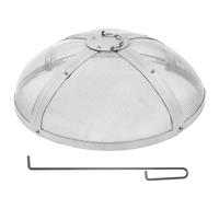 Fire Pit Spark Screen Round 27 Reinforced Heavy Duty Steel Metal Cover Outdoor Firepit Lid EasyOpening Top Screen Covers R