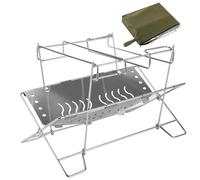 Fire Pit Stand, Stainless Steel Folding Fire Pit Holder | Fire Pit Organizer for Garden, Terrace and Camping