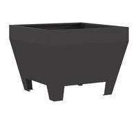 Fire Pit Square Weathering Steel Brown 50x50x38cm Portable Outdoor Compact Safe