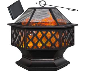 Fire Pit Steel Hexagonal 70cm