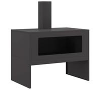 Fire Pit Steel Outdoor Fireplaces Garden Terrace Feature Modern Unit vidaXL