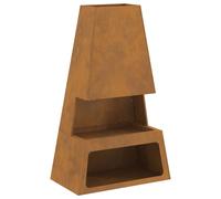 Fire Pit Steel Outdoor Large Rectangular Portable Contemporary Pits vidaXL