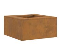 Fire Pit Steel Outdoor Rectangular Modern Heat Resistant Durable Sleek vidaXL