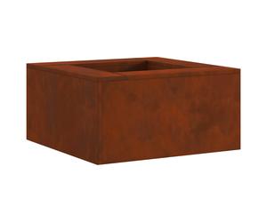 Fire Pit Steel Outdoor Rectangular Modern Heat Resistant Durable Sleek vidaXL