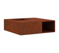 Fire Pit Square Brown Weathering Steel 100 x 100 x 30 cm Cold-rolled Matte Heavy