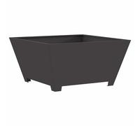 Fire Pit Steel Outdoor Square Heating for Portable Rust-Resistant Wood vidaXL