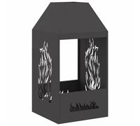 Fire Pit Steel Wood-Burning Fireplace Outdoor Heating Solutions Modern vidaXL