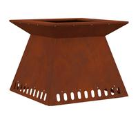 Fire Pit Steel Wood-Burning Outdoor Pits Square Modern Heat Resistant vidaXL