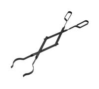 Fire Pit Tongs Fireplace Tongs 66CM Long Heavy Duty Wrought Iron Log Grabber for Camping(1pc)