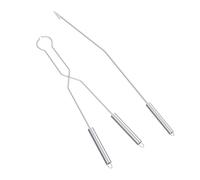 Fire Pit Tongs Set for Solo Stove Fire Pit, 37" Fireplace Tong and 33" Log Grabber FirePit Tool Accessories for Outdoor FirePit Bonfire Campfires Backyard Deck Indoor Fireplace Tools, Stainless Steel