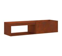 Fire Pit Brown Weathering Steel 160x45x35 cm Cold-Rolled Steel Heavy-Duty Large