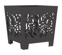 Fire Pit Weathering steel Outdoor Square Metal Balcony Pits Portable vidaXL