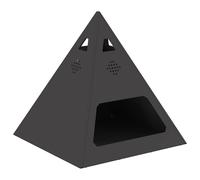 Fire Pit Black Steel Pyramid Outdoor Wood-Burning 50x50x51 cm Portable Compact