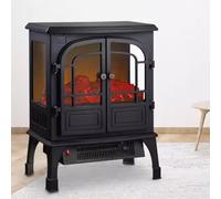 Fire Places Electric Fireplace Warm-air Fireplace Heater With 3d Dual-colour Simulated Flame,electric Fireplace 17-27°c Constant Temperature Fire Place Remote Control Action,2-speed Adjustment