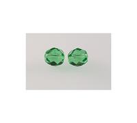 Fire Polished Faceted Beads Round, Transparent Green 50110 (Fire-Polished Faceted Beads, Round, Transparent, Green) 30 Pieces