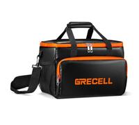 Fire-Proof Carrying Case Bag Compatible with Jackery Explorer240/300/160/500/Anker521 Portable Power Station, Waterproof Camping Travel Storage Case Bag Multi-Pockets for Charging Cable and Accessory