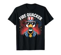 Fire Quacker Funny Fourth of July Patriotic USA Party Duck T-Shirt