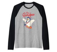Fire Quacker Patriotic Duck 4th of July Celebration Raglan Baseball Tee