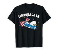 Fire Quacker Patriotic Fireworks Goose America 4th Of July T-Shirt