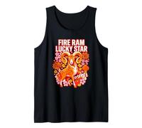 Fire Ram Lucky Star The Zodiac Symbol Chinese New Year Tank Top