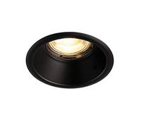 Fir Anti Glare Downlights, Matt Black Low Profile Bathroom/Shower Waterproof IP65 Ceiling Lights, GU10 LED Recessed Ceiling Lights, Dimmable Spotlights Downlights - Pack of 10