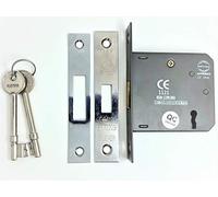 Fire Rated Door Dead Locks CE BS Rated 63mm or 75mm (75mm, Nickel Plated)